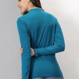 ausk Womens T-Shirt with Henley Neck Full Sleeves image 2