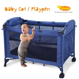 Infanto Playpen Cum Cot | Compact and Highly Portable| with Travel Bag|Easy Fold | 2-in-1 Functionality | Double-Layer Pad | Breathable Mesh image 4