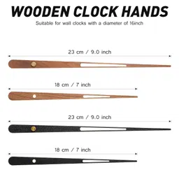 Jadive 2 Pcs High Torque Long Shaft Clock Movement Mechanism with Wooden Clock Hands for DIY Repair Parts Replacement(Fit for 16'' Clock, 30 mm Shaft) image 3