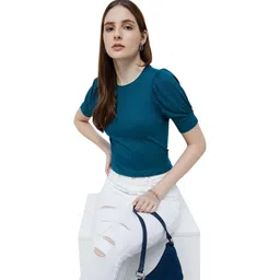 ginger Women's Solid Regular Fit Top image 1