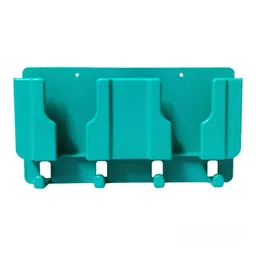 DSNS Wall Mounted Adhesive Remote Control Stand Mobile Phone Holder for Charging AC/TV Storage Box for All Smartphones (Green) image 2