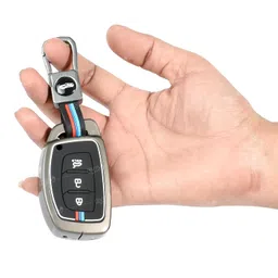 FlyPico Metal Silicon Key Cover Compatible with Hyundai i20, Creta, Venue, Tucson, Alcazar, Verna, Xcent, Aura, Elantra 3 Button Smart Key Special Feature Visibilitye in Low-Ligh Condition image 4