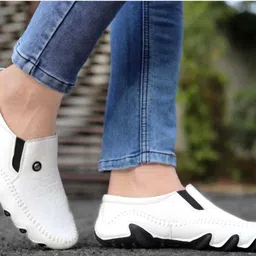 hattoun Synthetic Leather Comfortable Loafers for Men (White) image 5