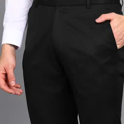 playerz Lycra Black Slim Fit Formal Trouser image 5