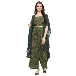 biba Women Rayon Straight Printed Jumpsuit image 1