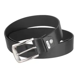 flyer Men's Leather Belt (Formal/Casual) (Colour -Black) Buckle Adjustable Size Genuine Original Leather (BL3357) image 3