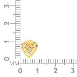 avsar 18k (750) Yellow Gold and Diamond Stud Earrings for Women image 5