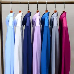 cvc Men's Regular Fit Full Sleeve Poly Satin Silk Shirt image 4