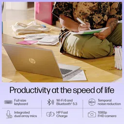 HP Laptop 15, Intel® Core™ i3-1315U, 8GB DDR4 Ram,512GB SSD,Intel UHD Graphics, Windows 11 + MS Office'2021, Dual Speakers,15.6-inch(39.6 cm),FHD, Matt Silver,1.59 kg,15-fd0129TU image 4