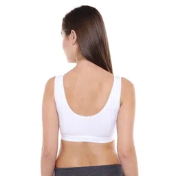 bodycare Women's Cotton & Spandex Non-Padded Non-Wired Sports Bra (Pack of 3) image 2
