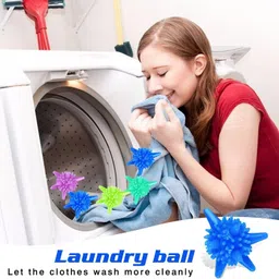 KROYWEN Washing Machine Cleaner Balls, Reusable Tangle Free Clothes Cleaning Ball, Scrubbing Laundry Balls, Washing Balls Enhance Cleaning Power, Unique Size & Shape For Better Clean Pack Of 15 image 2