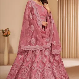 julee Women's Net Embroidered Semi-Stitched Gown (Sunita Gown-New) image 4