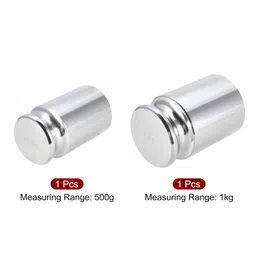 uxcell Gram Calibration Weight 500g/1000g M1 Precision Chrome Plated Steel for Digital Balance Scales 2 Pcs image 3
