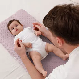 queness baby Changing Pad Cover, Soft Minky Dots Changing Table Sheets for Baby Boy and Girl, Diaper Changing Table Cover Fit 32"/34'' x 16" Pad (Sepia Rose) image 4