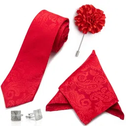 to the nines Men's Jacquard Tie, Pocket Square, Cufflinks & Lapel Pin image 1