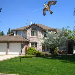 Flerigh Hawk Kite with Pole to Keep Birds Away Garden Farm Defender Decay Scaring Birds Off Professional Anti Bird Device Outdoor Deterrent Eagle Scarecrow Protector for Birds Control image 5