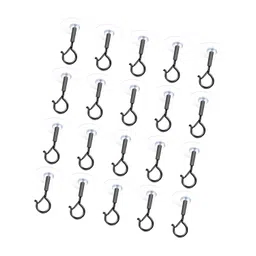 THE STYLE SUTRA 20 Pieces Adhesive Hanging Ceiling Hooks for Bags Wind Chimes Mobile Curtain Black image 1