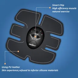 DR PT ABS Stimulator Thigh, Calf, Arm, Hip Fitness Belt and Abdominal Toner Equipment Back Massager for Battery Powered Muscle Adult Women and Man at Home Workout Gym, Black image 3