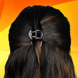 BIRDWARE 5 Pcs medium clutchers Plain For hair 5cm clutchers for Women And Girls Claw Banana Butterfly Clips Stone Light Weight Strong Grip Black Brown White image 3