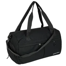 storite Nylon 44 Cm Travel Duffle Bag for Women with Separate Dry and Wet Pocket, Lightweight Waterproof Luggage Bag with Shoe Compartment (Black, 44 x 23 x 20 Cm) image 1
