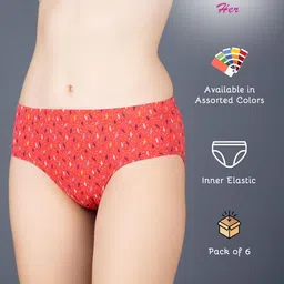 lux cozi Women's Cotton Hipster Panties (Prints May Vary) image 3