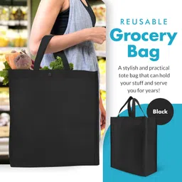 Simply Green Solutions Reusable Grocery Tote Bag Large 10 Pack - Black image 2
