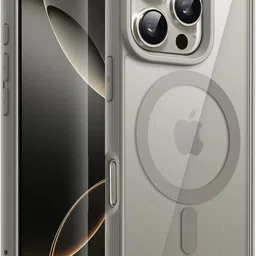 DIZORO Compatible iPhone 16 Pro Case,Compatible with MagSafe, Non Yellow Military-Grade Drop Protection & Hard PC Back Cover Slim Transparent Anti-Scratch Shockproof Phone Case - Natural Titanium image 1