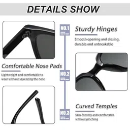 karsaer Oversized Square Sunglasses for Women Men Classic Trendy Simple Rectangle Eyewear E1285 image 5