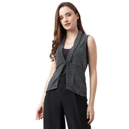 latin quarters Women Sleeveless Black Shrug image 1