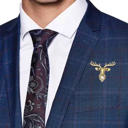 tripin lapel pin for men suit with Golden Classic Deer Design Elegant Brooch Women Office Corporate Party Suit Blazer (Golden) 2099 in a box image 3