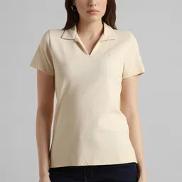 van heusen Women's Polyester Regular Fit Polo T-Shirt image 3