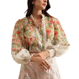 litzo Top for Women || Regular Fit Western Latest Stylish Office Wear Tops Women (L 43-44) image 1