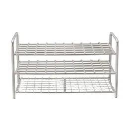 uxcell Stainless Steel Test Tube Holder Rack 50 Hole 3 Layer for 10-13mm Tubes image 3