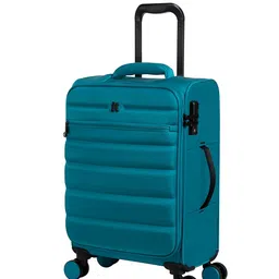 it luggage Census-Teal Blue Cabin-55cm Softsided 8 Wheel Trolley Bag with TSA Lock Carry-on Luggage image 1