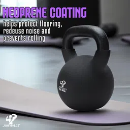 The Indian Made JIMWALT Premium Half Coated Neoprene Kettlebells 2KG to 48KG (16KG) image 5