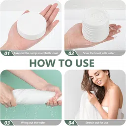 MYYNTI 1 pcs Compressed Towel Tablets, Portable Travel Washcloth for Camping Hiking Backpacking or Traveling, Disposable Reusable, Extra Large and Thick. (55.1” X 27.5") image 2