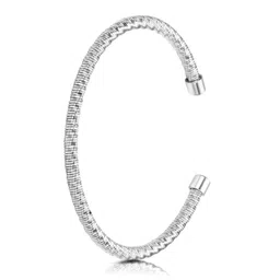 peora Silver Plated Stainless Steel Metal Bracelet Stylish Kada Gift for Men & Boys image 1