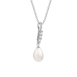 giva 925 Silver Anushka Sharma Silver Drop of Pearl Pendant with Link Chain | Gifts for Girlfriend,Pendant to Gift Women & Girls | With Certificate of Authenticity and 925 Stamp | 6 Months Warranty* image 2