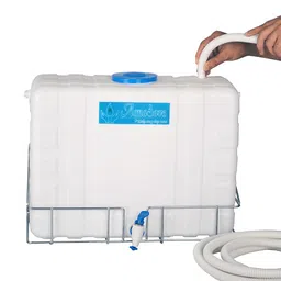 aquasave make every drop count Aquasave AC Reject or Waste Water Collecting Translucent Tank 30 Liters | Food Grade HDPE Plastic Tank | Wall mountable with Stand and Fitting Accessories | Easy to Connect with All air conditioners image 3