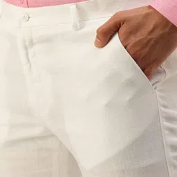ramraj cotton Mens Formal Linen Pant Regular fit 100% Linen image 4