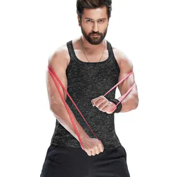 sporto Men's Round Neck Solid Vest, Premium Super Soft Cotton, Ultra Light (Combo Pack) image 3