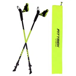 FitTrek Nordic Walking Poles for Men Women - 2 Pack Aluminum Nordic Walking Sticks - Nordic Poles with Ergonomic Grip Adjustable Ultralight for Hiking, Camping, Trekking, Mountaineering, Backpacking image 1