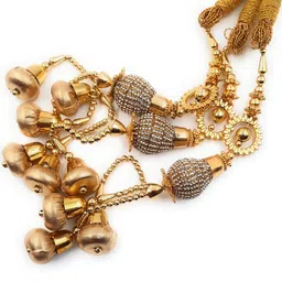 simka SIMKA® Golden Dori Hande made Punjabi Paranda/Traditional Parandi for Women & Girls/Braid Tassles/Hair Extension/Choti/Ethnic Hair Accessories (1 piece) image 4