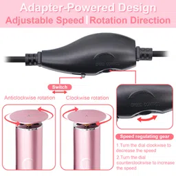 HayZBao Electric Foot File - Callus Remover for Feet,Professional Pedicure Tool for Dead Skin and Calluses,Adjustable Speed Foot File with 60 Pcs Sandpaper Discs - Pink image 3