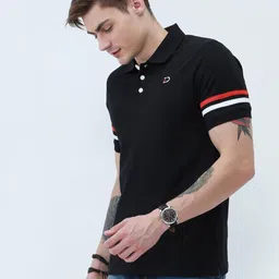 fanideaz faindeaz Men's Lyned Collection Solid Striped Cotton Polo Tshirt Half Sleeve Men Tshirts image 4