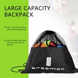 brooman Scrimmage Training Vest Kids Youth Adult Soccer Practice Jersey Athletic Pinnies (12 Pack) image 5