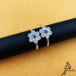 parnika (Formerly MJ Designer Multi CZ Adorned Silver Toe Rings in Pure 92.5 Sterling Silver for Women | Chandi Bichiya | Gift for Her | With Certificate of Authenticity | image 4