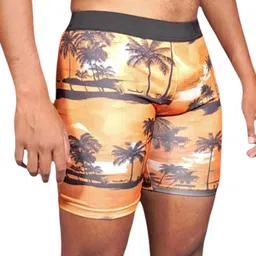 aqua holic Swim Trunks/Shorts for Men, Regular Fit Spandex Printed Swim Jammer for Men | Swimming Shorts | Adjustable, Breathable, Quick Drying Ideal for Sports, Gym image 1