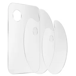 seonhokeen 3pcs Acrylic Paint Palette Clear Art Palette for Adults & Kids, Transparent Non-Stick Oil Paint Palette with Protective Kraft for DIY Craft Art Painting Plate image 1