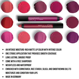 Colorbar Matte me as I am Lipcolor-Outrage, Mauve, 2 g | Moisturize and condition lips| Long Lasting| Waterproof and Smudge-proof image 4